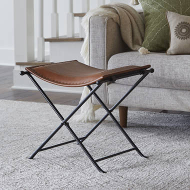 Leather discount folding stool